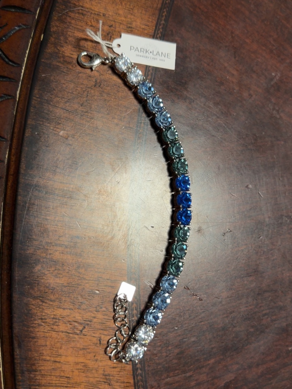 Park Lane Blue & Green Crystal Tennis Bracelet